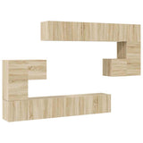10 Piece TV Cabinet Set Sonoma Oak Engineered Wood 3079039