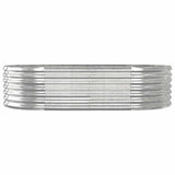 Garden Raised Bed Silver Powder-coated steel Large Durable 318917