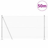 Welded Wire Fence with Concrete Base 50 x 1.2 m 3352355