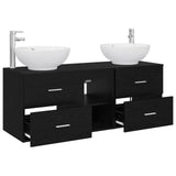 Bathroom Furniture Set 3 pcs Black 49.5 x 44.5 x 65 cm 3405900