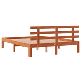 Bed Frame without Mattress Wax Brown 120x190 cm Small Double Solid Wood Pine 844268