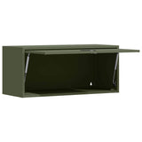 Wall Cabinet for Garage with Gas-lift Door Olive green 883279