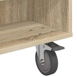 Side Table with Wheels Sonoma Oak 90 x 50 x 30 cm 891018