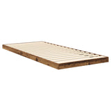 Floor Bed Frame Old Wood 90 x 190 cm Engineered Wood 893530