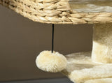 95cm Cat Tree Tower for Indoor Cats, with Scratching Post, Cat House, Toy Ball, Platform - Beige T3398P555137