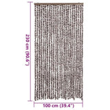 Fly Curtain Brown and White 100x230 cm Chenille 377394