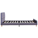 Bed Frame without Mattress Light Grey Fabric 135x190 cm Double 281103