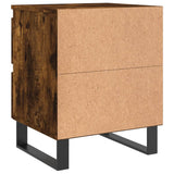 Bedside Cabinets 2 pcs Smoked Oak 40x35x50 cm Engineered Wood 826903