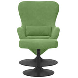 Egg Chair with Footstool Light Green 63 x 73 x 90 cm Velvet 42002747