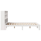 Bookcase Bed without Mattress White 120x190 cm Small Double Solid Wood Pine 3322551