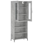 Highboard Concrete Grey 69.5x34x180 cm Engineered Wood 3198725