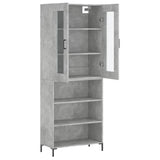 Highboard Concrete Grey 69.5x34x180 cm Engineered Wood 3198725