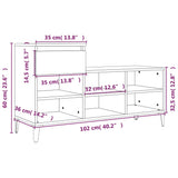 Shoe Cabinet Sonoma Oak 102x36x60 cm Engineered Wood 821215
