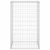 147812 Gabion Wall with Covers Galvanised Steel 60x50x100 cm