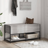Storage Bench Grey Sonoma 100x42.5x47 cm Engineered Wood 839026