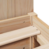 Bookcase Bed without Mattress 135x190 cm Double Solid Wood Pine 3322957