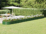 Garden Raised Bed Galvanised Steel 620x80x36 cm Green 318943