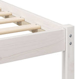 Bed Frame with Headboard White 160 x 200 cm Solid Pine Wood 872225