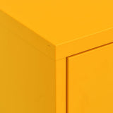 Storage Cabinet Mustard Yellow Steel Large Adjustable Feet 336155