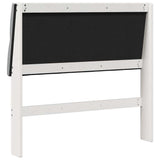 Upholstered Headboard Light Grey 100 cm Solid Pine Wood 879358