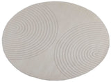 Area Rugs Round GALATI Cream 120 CM Polyester 42022801