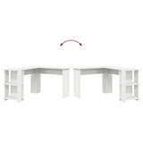 Corner Desk White 140 x 113.5 x 75 cm Engineered Wood 869554