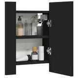 LED Bathroom Mirror Cabinet Black 40x12x45 cm Acrylic 804949