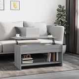 Coffee Table Grey Sonoma 102x50x52.5 cm Engineered Wood 819291