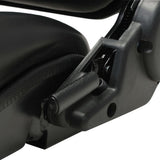Forklift & Tractor Seat with Adjustable Backrest Black 142318