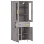 Highboard Grey Sonoma 69.5x34x180 cm Engineered Wood 3198527