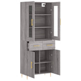Highboard Grey Sonoma 69.5x34x180 cm Engineered Wood 3198527