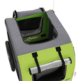 Pet Bike Trailer Green and Grey Oxford Fabric&Iron 93843