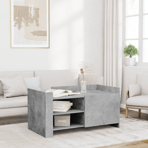 ZNTS Coffee Table Concrete Grey 100x50x50 cm Engineered Wood 848363