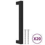 Cabinet Handles 20 pcs Black 160 mm Stainless Steel 3203654