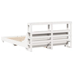 Bed Frame without Mattress White 140x190 cm Solid Wood Pine 3306433