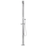 Garden Shower with Grey Base 225 cm Stainless Steel 3070792