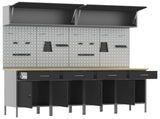 Work Cabinet Set with Drawer with Storage Manual 10 pcs Black 3321486