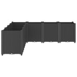 ZNTS Garden Planter Black 160x160x53 cm PP 367868