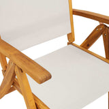9 Piece Garden Dining Set Solid Wood Acacia and Textilene 3279285