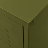 TV Cabinet Olive Green 105x35x50 cm Steel 336225