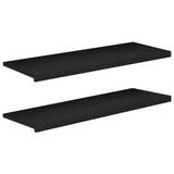 Window Sills 2 pcs Black 120 x 40 x 2 cm Solid Beech Wood 42048364