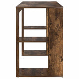 Desk with Shelf Smoked Oak 130 x 50.5 x 75 cm Engineered Wood 869502