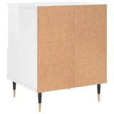 Bedside Cabinets 2 pcs High Gloss White 40x35x50 cm Engineered Wood 830609