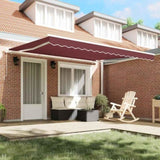Manual Retractable Awning Burgundy 400x300 cm 3215225