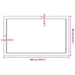Bathroom Countertop 100x60x cm Untreated Solid Wood 3156040