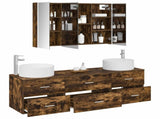Bathroom Furniture Set 4 pcs Smoked Oak 3407067