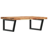Basin Shelf Wall Mounted Steel and Solid Wood Acacia 3302939