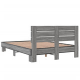 Bed Frame without Mattress Grey Sonoma 135x190 cm Double 3280165