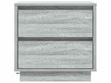 Bedside Cabinet 2 pcs Grey 39 x 34.5 x 50 cm Engineered wood 869621