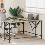 Desk Sonoma Oak 149x149x75 cm Engineered Wood 837583